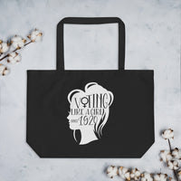 Voting Like a Girl Large organic tote bag