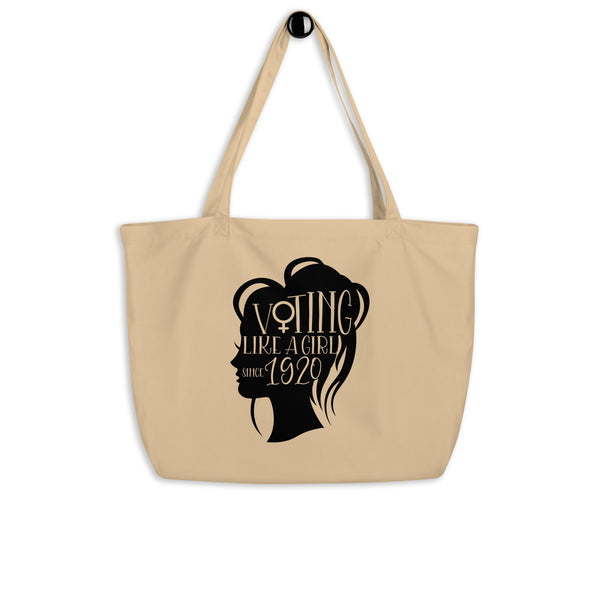 Voting like a girl tote